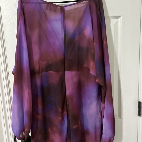 ASOS DESIGN Curve Sheer Knot Front Midi Dress - Picture 10 of 10